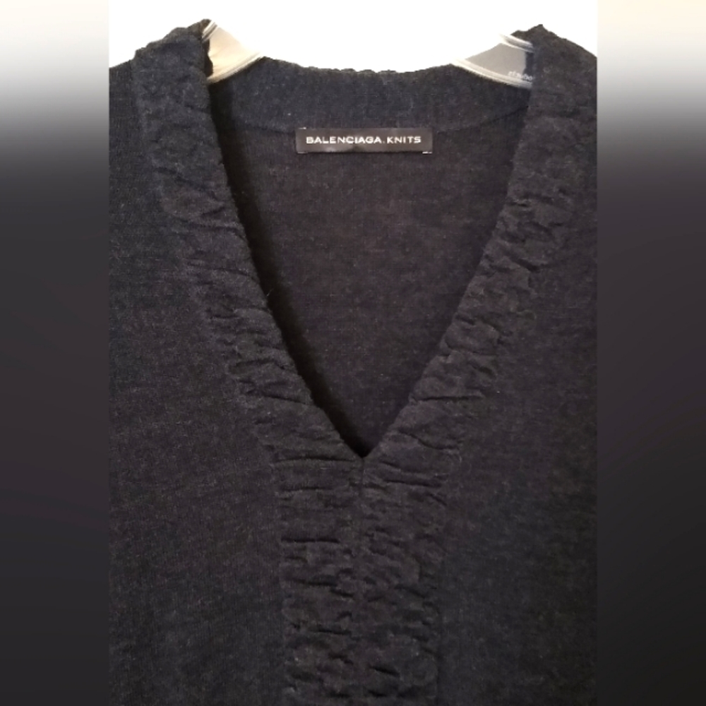 Balenciaga Charcoal Knit Dress Sz 6